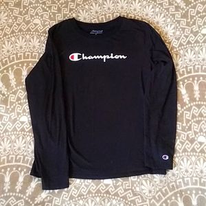 Champion black long sleeve shirt girls size XL